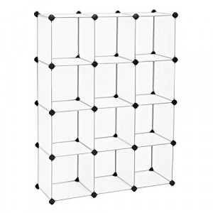 Sistem de depozitare modular, 12 cuburi Model Brianna, Alb, 93x31x123 cm - Img 2
