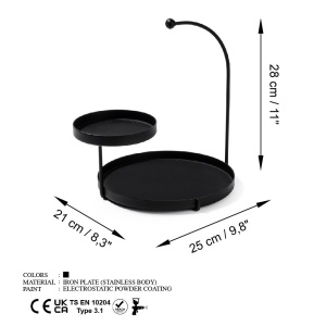 Suport bijuterii Model Hudson, Negru, 25x21x28 cm - Img 7