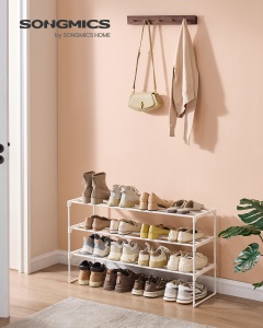 Suport pantofi Model Kaisley, Alb, 92x30x55 cm - Img 2