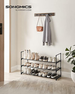 Suport pantofi Model Kaisley, Negru, 92x30x55 cm - Img 1