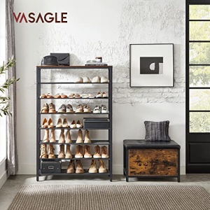 Suport pantofi Model Rivka, Negru, 100x30x152 cm - Img 3