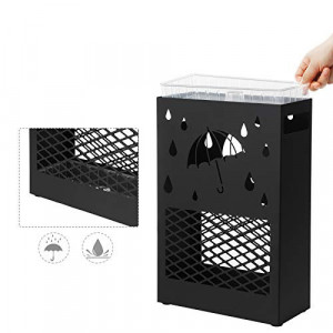 Suport pentru umbrele, Songmics, Negru, 28.5x12.2x41 cm - Img 7
