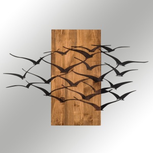 Tablou din lemn si metal Migration Negru 86x58 cm - Img 6