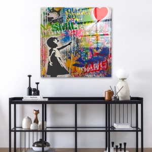 Tablou din sticlă temperată CAM4124 Multicolor 70x70x0.4mm - Img 4