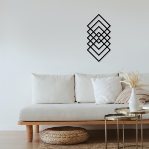 Tablou metalic Geometry Negru 30x60 cm - Img 3