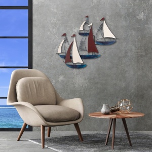 Tablou metalic Kadirga Multicolor 88x73 cm - Img 4
