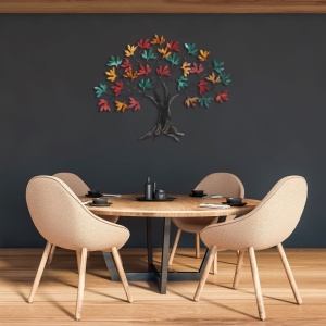 Tablou metalic Yggdrasil Multicolor 115x94x4 cm - Img 2