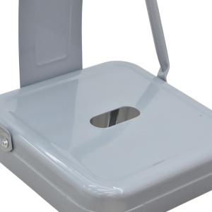 Taburet de bar pentru exterior, Model Utopia, culoare gri mat, Polipropilena, 42x42x97 cm - Img 12