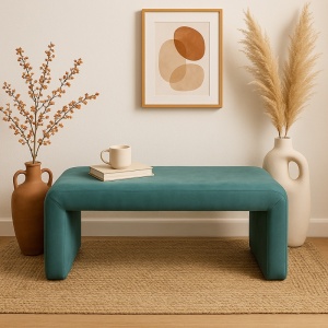 Taburet Gagga, verde, 110x40x45 cm - Img 2