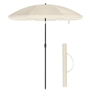 Umbrela de plaja, Songmics, Natural, 160x206 cm - Img 2