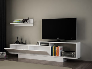 Ansamblu Comoda TV Asos Alb - Img 2