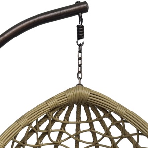 Balansoar de Gradina Model Lyere, Bej/Maro, 120x108x195 cm - Img 5