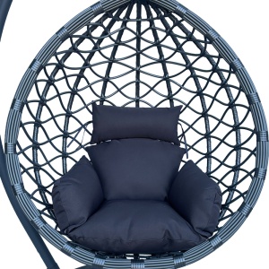 Balansoar de Gradina Model Lyere, Gri, 120x108x195 cm - Img 4