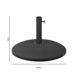 Baza pentru umbrela, Model , culoare negru, ciment, D58 cm - Img 3