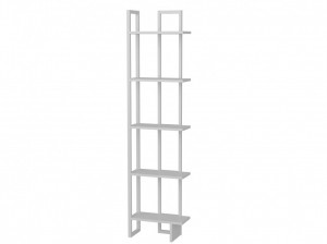 Biblioteca Model Alice, Alb/Alb, 45x22x180 cm - Img 2