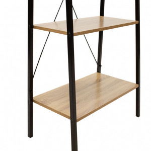 Biblioteca Pako World, Model Ramon, 60x23x23x5 cm, Stejar/Negru - Img 4