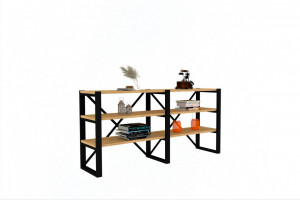 Biblioteca Salvador, Model Datça, Stejar/Negru - Img 2