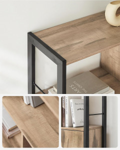 Biblioteca Vasagle, Model Astrid, 154.5x74x30 cm, Caramel - Img 6