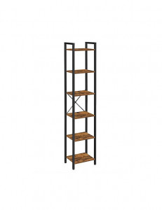 Biblioteca Vasagle, Model Elian, 30x40187.5 cm, Maro Rustic/Negru - Img 2