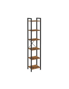 Biblioteca Vasagle, Model Elian, 30x40187.5 cm, Maro Rustic/Negru - Img 2