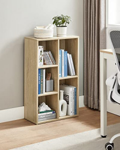 Biblioteca Vasagle, Model Sonny, 80x50x24 cm, Natur - Img 3