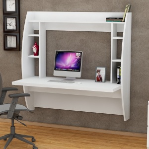 Birou Buglem Alb 123.6x120x55 cm - Img 2