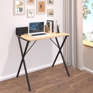 Birou Model Zervan, Stejar/Negru, 80x50x84 cm - Img 2