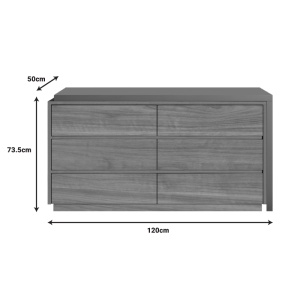 Birou multifunctional cu sertare integrate Model Reaze, Nuc/Antracit, 120x50x73.5 cm - Img 4