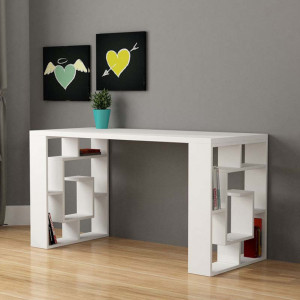 Birou Pako World, model Labirent, 140x75x60 cm, Alb - Img 2