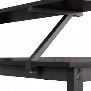 Birou pe Colt Vasagle, model Lennox, 140x92.2x130 cm, Negru - Img 6