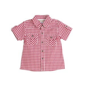 Camasa bebe cu maneca scurta in carouri Newness - Img 1
