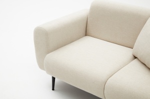 Canapea 2 locuri Side Crem 130x61x42 cm - Img 7