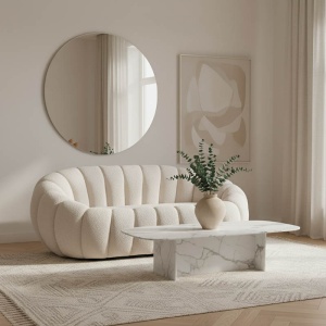 Canapea 2 Locuri Yannick, bej, 148x92x62 cm