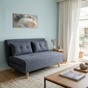 Canapea Extensibila 2 Locuri Josuane I, antracit, 122x80x81 cm