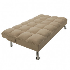 Canapea extensibila 3 locuri Rebel cu material textil de culoare bej-maro 189x92x82cm - Img 4