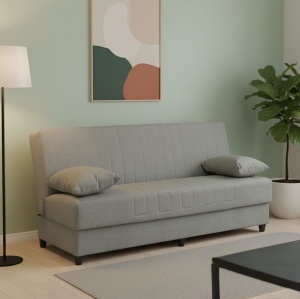 Canapea Extensibila 3 Locuri Romina, gri deschis, 190x75x85 cm