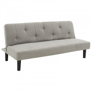 Canapea extensibila Breathe material textil gri 167x77x73 cm - Img 1