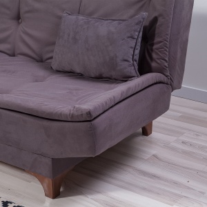 Canapea extensibila cu 3 locuri Model Kelebek, Antracit - Img 4