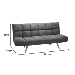 Canapea Extensibila Freddo, antracit, 3 locuri, 181x81x86 cm - Img 11