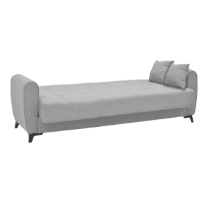 Canapea Extensibila Lincoln, gri deschis, 3 locuri, 225x75x85 cm - Img 5