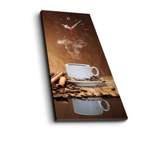 Ceas de perete decorativ din pânză 3070CS Multicolor 30x70x3 cm - Img 4
