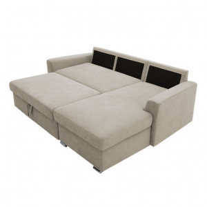 Coltar canapea extensibila colt stanga Belle bej 236x164x88cm - Img 3