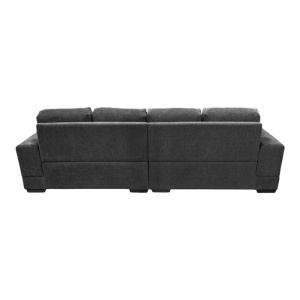 Coltar Cornerdo, gri inchis, 265x175x85 cm - Img 7