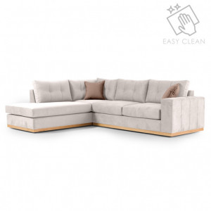 Coltar Dreapta Boston Crem - Mocha - Natural 280x225x95 cm - Img 1