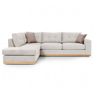 Coltar Dreapta Boston Crem - Mocha - Natural 280x225x95 cm - Img 2