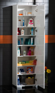 Comoda Model ADR-408, Alb lucios, 50x35x187 cm - Img 3