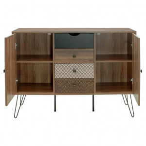 Comoda Model Boho, Nuc/Negru, 122x39.5x86 cm - Img 5
