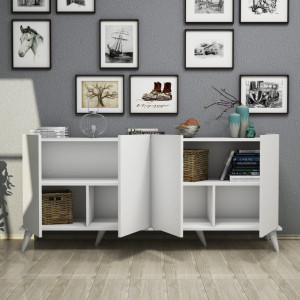 Comoda Model Elegante, Alb, 180x45x80.8 cm - Img 3