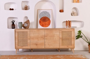Comoda Model Hazeran, Stejar, 180x41x81 cm - Img 1