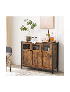 Comoda Model Mariam, Maro rustic/Negru, 100x35x75 cm - Img 7